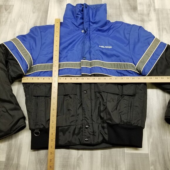 ✅VTG Polaris Snowmobile Bomber Jacket Men's LARGE Quilted lining Union Made USA - Picture 4 of 10